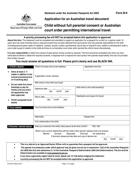 printable passport application australia.